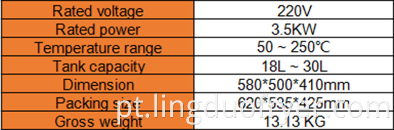 electric fryer 18L details